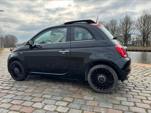 Fiat 500 lounge  1.2 ltr van 2016 met schuifdak, Auto's, Fiat, Particulier, Bluetooth, Benzine, 2 deurs, Handgeschakeld, Zwart