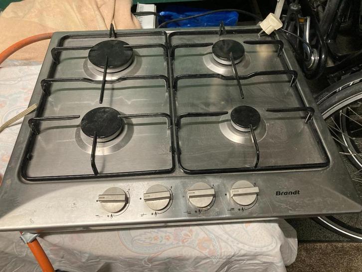 Gaskookplaat Brandt, Elektronische apparatuur, Kookplaten, Zo goed als nieuw, Inbouw, Gas, 4 kookzones, Ophalen