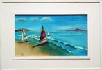 "Kust d'Azur" Schilderij met lijst, Antiek en Kunst, Kunst | Schilderijen | Modern, Verzenden