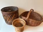Setje mandjes, Huis en Inrichting, Woonaccessoires | Schalen en Manden, Ophalen, Gebruikt, Mand, Riet