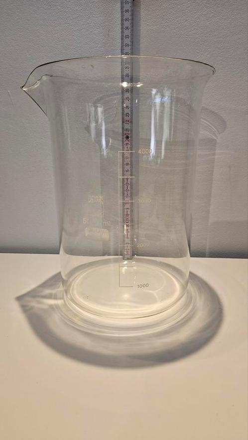 Vintage 5000 ml, Glazen Beker, 5 Liter, Labo apotheek, Antiek en Kunst, Antiek | Glaswerk en Kristal, Ophalen