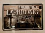 Reclamebord van Laphroaig Single Malt in vaten in reliëf, Collections, Marques & Objets publicitaires, Envoi, Panneau publicitaire