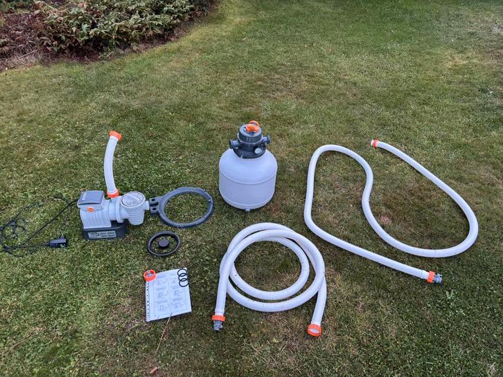 Zwembad compleet met zandfilter, verwarming en kuisset, Tuin en Terras, Zwembaden, Zo goed als nieuw, Opzetzwembad, 120 cm of meer