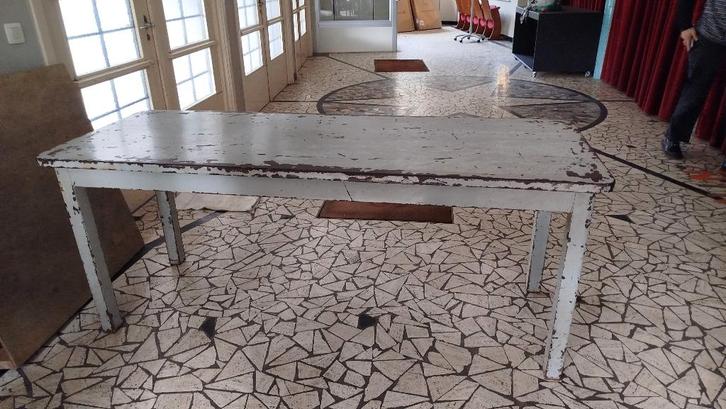 Table en fer 1950, Maison & Meubles, Tables | Tables à manger, Utilisé, 150 à 200 cm, 50 à 100 cm, Rectangulaire, Métal, Enlèvement