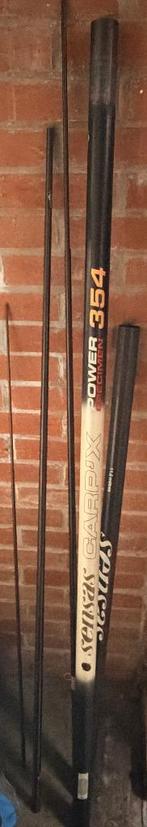 Canne à pêche carpe sensas 11,50m, Watersport en Boten, Hengelsport | Karpervissen, Ophalen, Gebruikt, Complete set