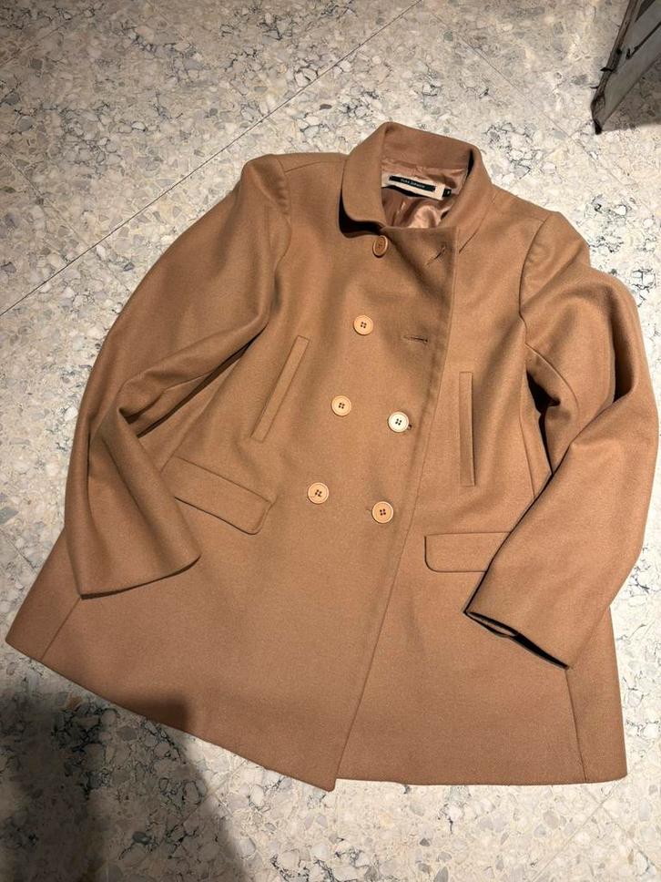 TARA JARMON basic wol mantel kort (XL/44), Kleding | Dames, Jassen | Winter, Zo goed als nieuw, Ophalen of Verzenden