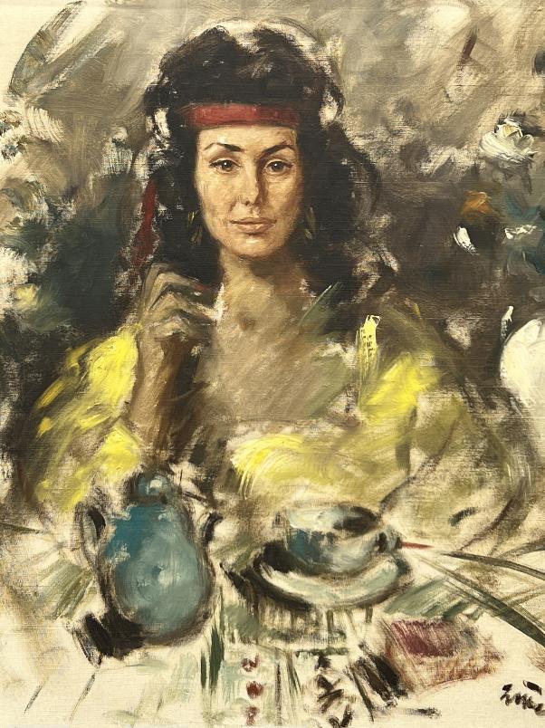 Vic Quiénen (1918-1983): Damesportret (O/D, 60 x 70 cm), Antiek en Kunst, Kunst | Schilderijen | Klassiek, Ophalen of Verzenden