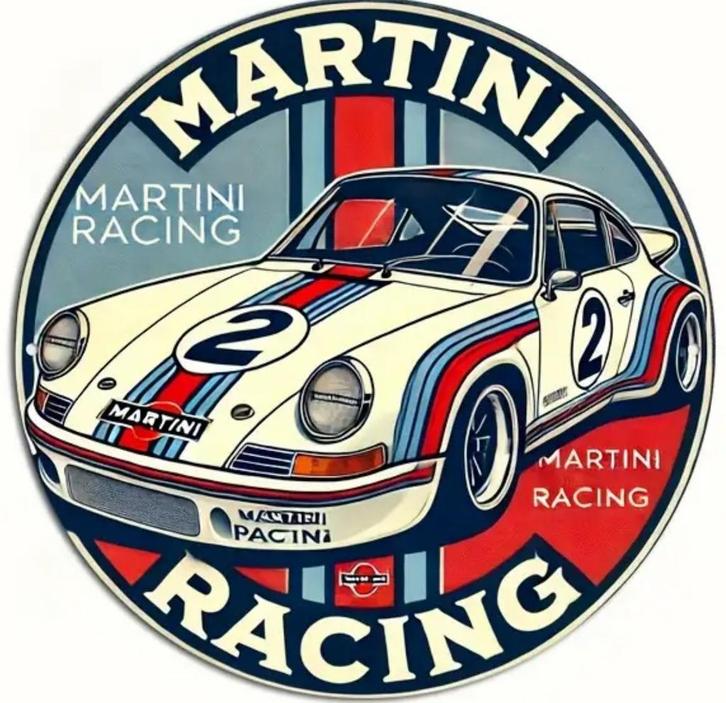 Metalen reclamebord Martini Racing - retro vintage mancave, Verzamelen, Merken en Reclamevoorwerpen, Nieuw, Reclamebord, Ophalen of Verzenden