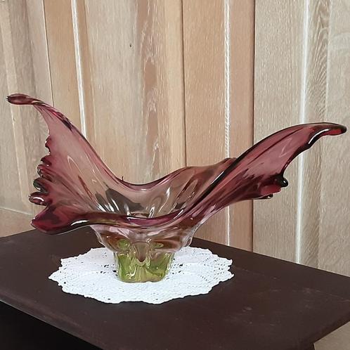 Grote zeer mooie Murano glazen vaas schaal, Antiek en Kunst, Antiek | Glaswerk en Kristal, Ophalen of Verzenden