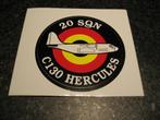 Vintage Sticker C130 Hercules 20 SQN, Verzamelen, Ophalen of Verzenden, Luchtmacht, Overige typen