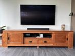 TV meubel in massief teak., Huis en Inrichting, Kasten |Televisiemeubels, Ophalen, Gebruikt, Neutraal, landelijk en massief teak.+