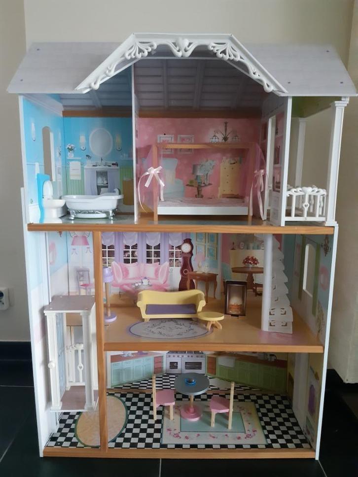 Houten poppenhuis KidKraft Kaylee, Kinderen en Baby's, Speelgoed | Poppenhuizen, Zo goed als nieuw, Poppenhuis, Ophalen