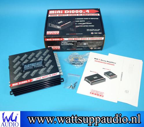 Earthquake Mini D1000.4 1000W 4 kanaals versterker, Auto diversen, Autospeakers, Gebruikt, Ophalen of Verzenden