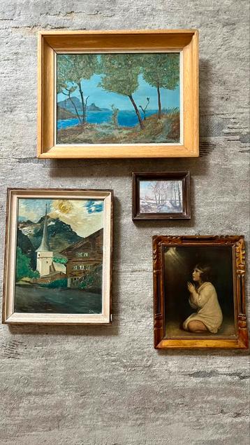 Diverse peinture vintage signées beschikbaar voor biedingen