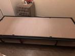 Lit deux place, Maison & Meubles, Enlèvement, Comme neuf, Noir