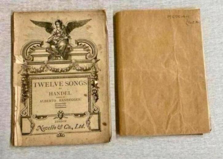 2x antiek notenboek Handel Contralto Randegger novello 1910, Muziek en Instrumenten, Bladmuziek, Ophalen of Verzenden
