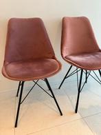 Roze velvet stoelen met zwarte poten, Ophalen, Overige materialen, Twee, Overige kleuren