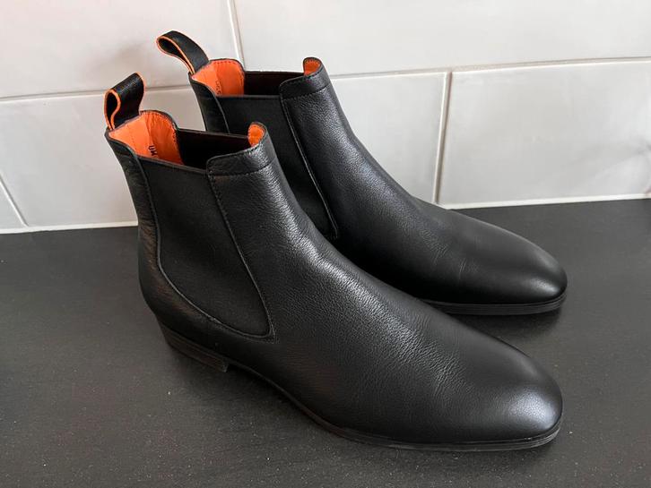 Santoni herenschoenen maat 6.5 / 40 als nieuw, Kleding | Heren, Schoenen, Zo goed als nieuw, Boots, Zwart, Ophalen of Verzenden