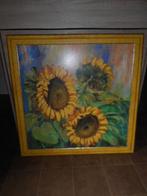 Schilderij Zonnebloemen - 80 x 81 cm, Antiek en Kunst, Ophalen