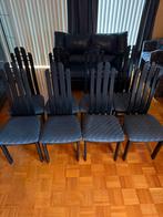 CHAISES DE TABLE BASSE - design vintage - 8 pièces, Synthétique, Enlèvement, Noir, Cinq, Six Chaises ou plus