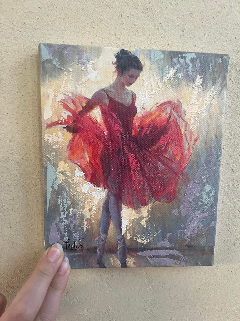 Petit tableau de ballerine, Moins de 50 cm, Enlèvement, Utilisé, Peinture