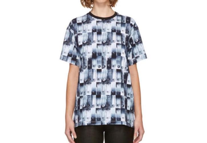 VERSACE Versus Safety Pin Photocopy T-Shirt - Nieuw maat L, Kleding | Heren, T-shirts, Nieuw, Maat 52/54 (L), Blauw, Ophalen of Verzenden