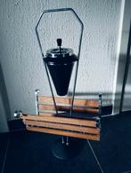 Retro vintage Chroom metalen asbak met magazinehouder, Huis en Inrichting, Ophalen of Verzenden, Zo goed als nieuw