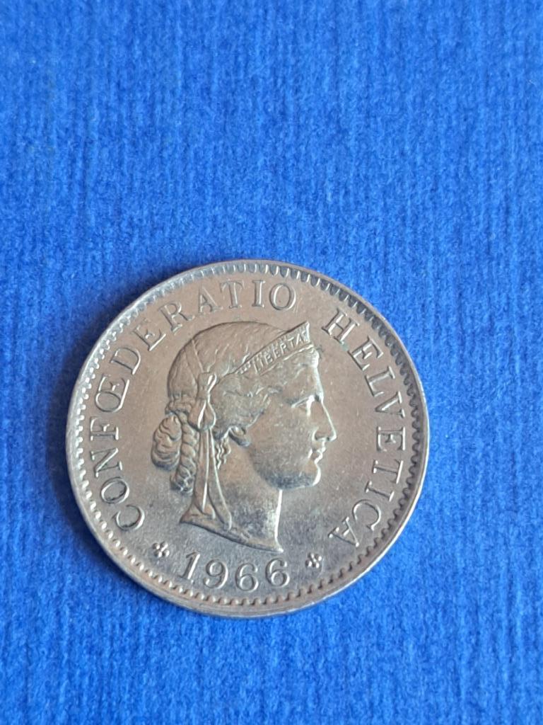 1966 Suisse 5 centimes, Envoi, Autres pays, Monnaie en vrac