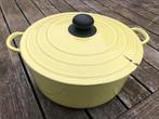 LE CREUSET stoofpan elysees geel - 8,5 liter, Huis en Inrichting, Gebruikt, Overige typen, Ophalen of Verzenden, Keramische plaat