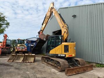 Sany SY 155 U graafmachine excavator koparka 4 buckets beschikbaar voor biedingen
