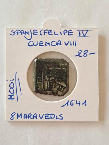 Spanje 8 maravedis 1641 (felipe VI) MOOI !!, Enlèvement ou Envoi
