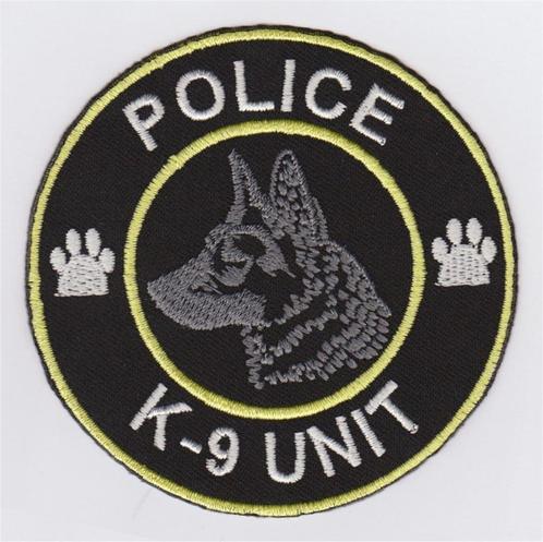 K9 Politie honden unit stoffen opstrijk patch embleem #1, Collections, Collections Autre, Neuf, Envoi