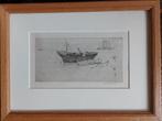 Walter Vaes  1882 - 1958  Ets  Boten op de Thames, Antiek en Kunst, Kunst | Etsen en Gravures, Verzenden