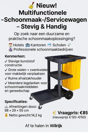 Multifunctionele Schoonmaak-/Servicewagen beschikbaar voor biedingen