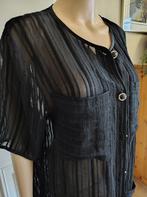 feestelijk doorkijk blouse, Kleding | Dames, Verzenden, Zwart, Maat 46/48 (XL) of groter, Zo goed als nieuw
