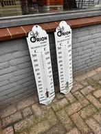 2 x oude Orion emaille reclame thermometer, Verzamelen, Ophalen of Verzenden, Gebruikt, Reclamebord
