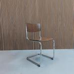 Thonet S 43 Stoel – Donker Walnoot Hout met Chroom, Enlèvement ou Envoi