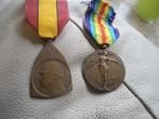 Paire d' Anciennes Médailles de guerre bon état., Armée de terre, Enlèvement ou Envoi, Ruban, Médaille ou Ailes