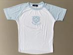 T-shirt côtelé bleu/blanc tigre 152-158 NOUVEAU, Fille, Chemise ou À manches longues, Bershka, Enlèvement ou Envoi