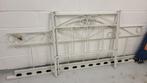 lit simple en metal blanc (dimension matelas 90x200 cm), Huis en Inrichting, Gebruikt, Eenpersoons, Wit, Ophalen of Verzenden