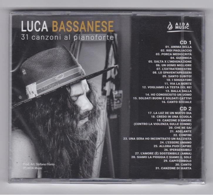 Luca Bassanese - 31 canzoni al pianoforte, Cd's en Dvd's, Cd's | Wereldmuziek, Nieuw in verpakking, Europees, Ophalen of Verzenden