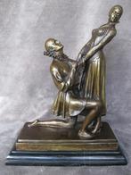 Brons uitvoering 'La proposition' huwelijksaanzoek Chiparus, Antiek en Kunst, Antiek | Brons en Koper, Ophalen, Brons