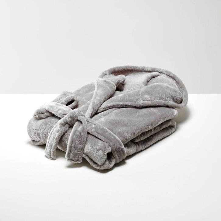 Plaids Cocooning Badjas unisex grijs S/M NIEUW gratis verzen, Kleding | Dames, Ondergoed en Lingerie, Badjas, Grijs, Ophalen of Verzenden