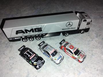 Schuco 1/87 H0 Ecurie AMG DTM: 3 voitures + MB semi beschikbaar voor biedingen