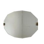 Art Deco spiegel met geslepen glas en messing details, jaren, Antiek en Kunst, Verzenden
