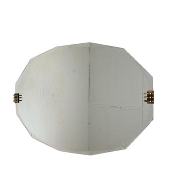 Art Deco spiegel met geslepen glas en messing details, jaren beschikbaar voor biedingen