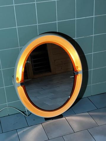 2 miroirs rétro-vintage Allibert ovales illuminés « Space ag, Moins de 25 cm, Moins de 100 cm, Enlèvement, Utilisé