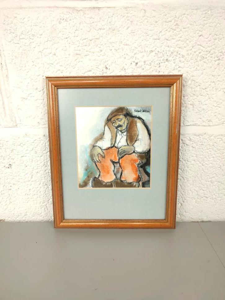 Robert De Man pasteltekening, Antiquités & Art, Art | Peinture | Classique, Enlèvement ou Envoi