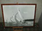 Zeilschepen in lijst., Ophalen, Gebruikt, Zeilboot, Kaart, Foto of Prent