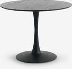Rond tafel zwart - 100cm, Huis en Inrichting, Ophalen, Zo goed als nieuw, Rond